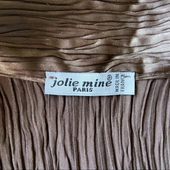 Jolie Mine  Paris Pleat Pisse’ Crinkle Satin Jacket - Picture 7 of 16